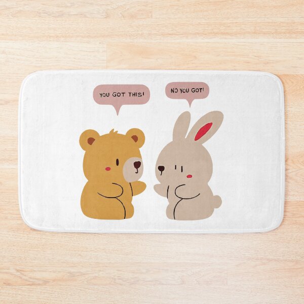 Item preview, You Got This – Cute Bear & Bunny Motivation Cartoon designed and sold by Kavya Art.