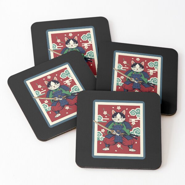 Item preview, Samurai Cat Japanese Style Illustration designed and sold by JordynLadukeg65.