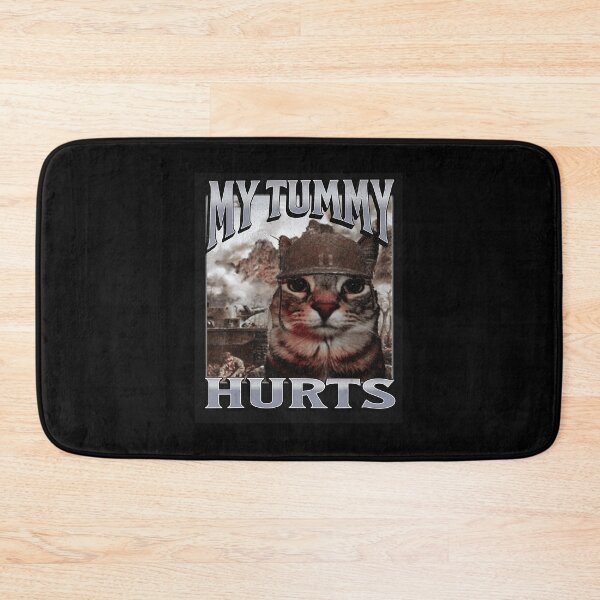Item preview, My Tummy Hurts Funny Cat Meme Sketch Style designed and sold by tadmercado.