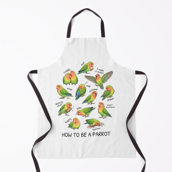 Item preview, How to be a Parrot Rosy Faced Yellow Lovebird Parrot Mom Dad Lover designed and sold by TerryConnells.