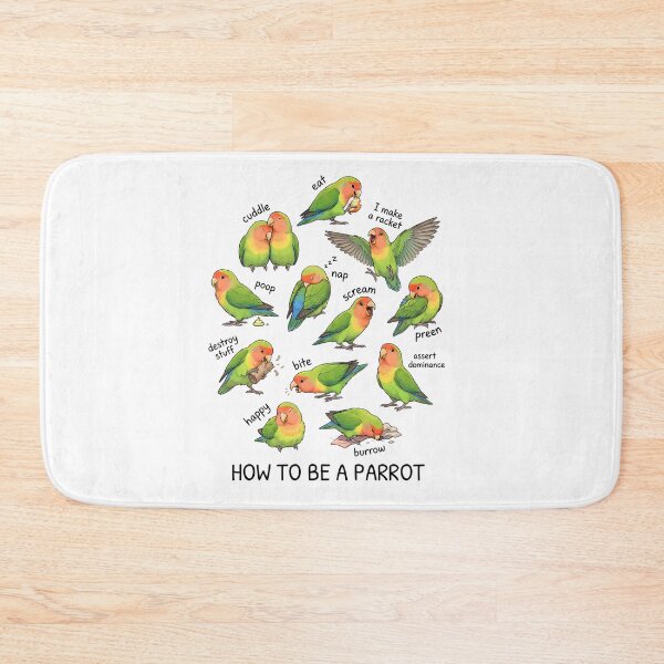 Item preview, How to be a Parrot Rosy Faced Yellow Lovebird Parrot Mom Dad Lover designed and sold by TerryConnells.