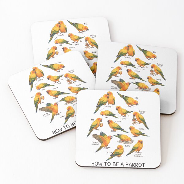 Item preview, How to be a Parrot Sun Conure Parrot Mom Dad Lover designed and sold by TerryConnells.