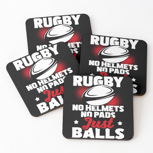 Item preview, No Helmets No Pads Just Balls Rugby Humor  designed and sold by GabrieSketcham.