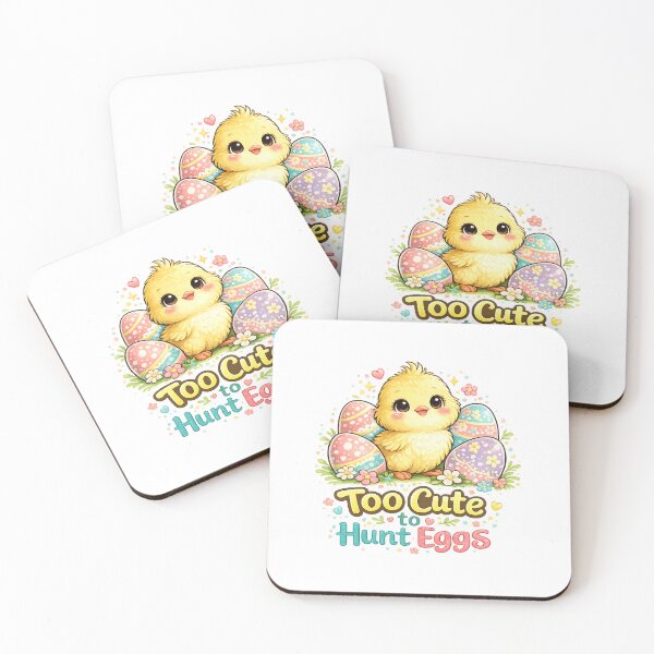 Item preview, Too Cute to Hunt Eggs Funny Easter Chick Design designed and sold by StyleLap.
