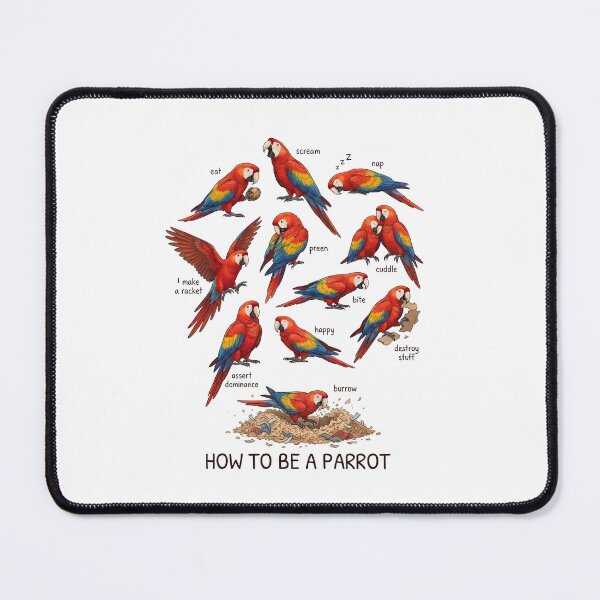 Item preview, How to be a Parrot Scarlet Macaw Parrot Mom Dad Lover designed and sold by TerryConnells.