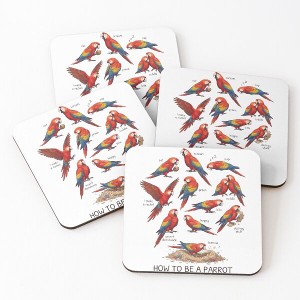 Item preview, How to be a Parrot Scarlet Macaw Parrot Mom Dad Lover designed and sold by TerryConnells.