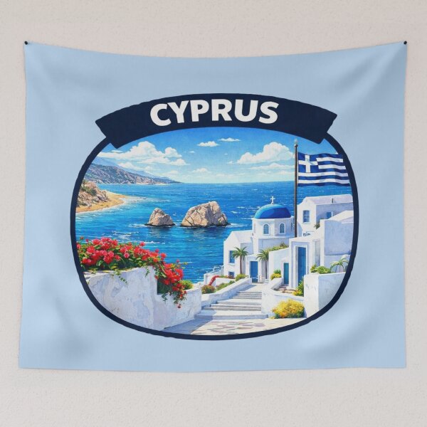 Item preview, Cyprus Mediterranean Island Coastal designed and sold by Myra365Art.