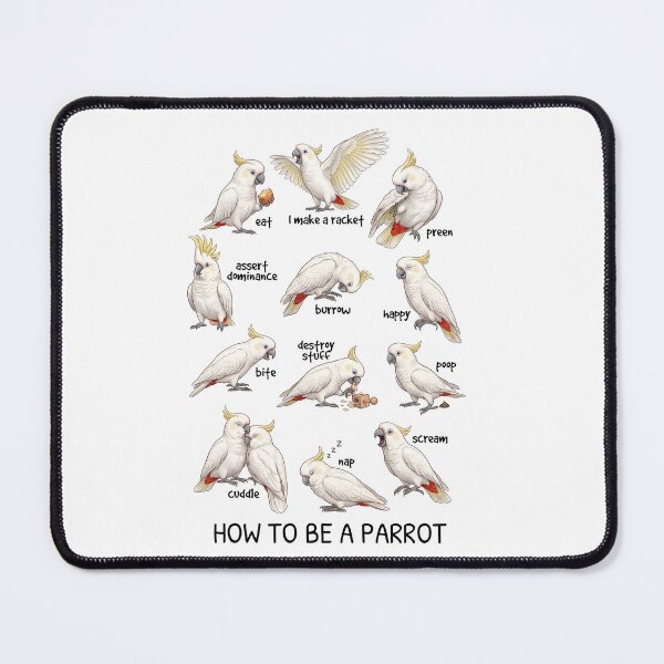 Item preview, How to be a Parrot Red vented Cockatoo Parrot Mom Dad Lover designed and sold by TerryConnells.