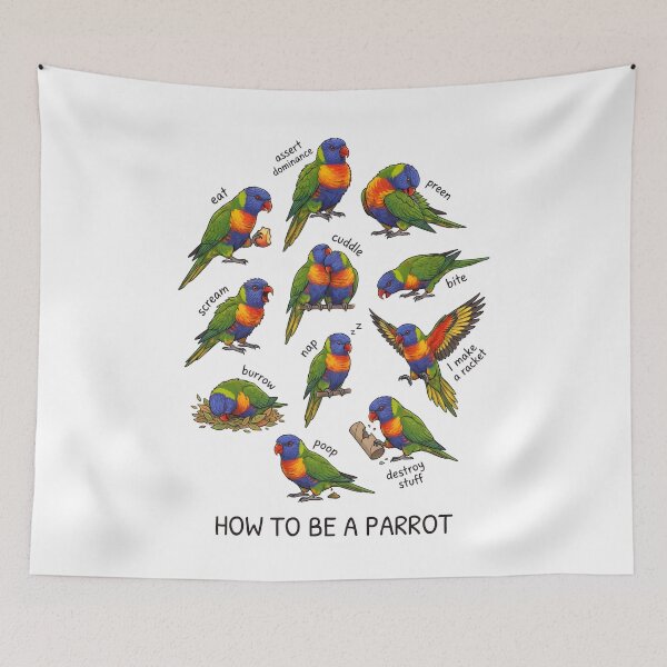 Item preview, How to be a Parrot Loriinae Parrot Mom Dad Lover designed and sold by TerryConnells.
