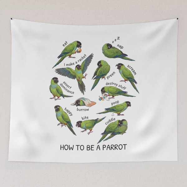 Item preview, How to be a Parrot Nanday Conure Parrot Mom Dad Lover designed and sold by TerryConnells.