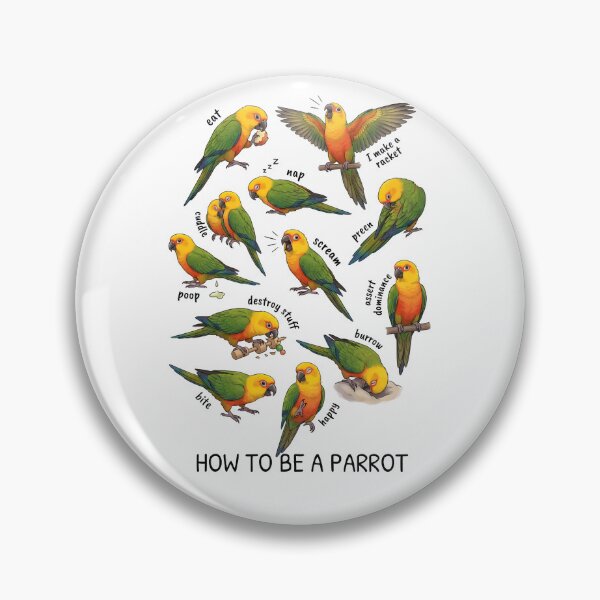 Item preview, How to be a Parrot Jenday Conure Parrot Mom Dad Lover designed and sold by TerryConnells.