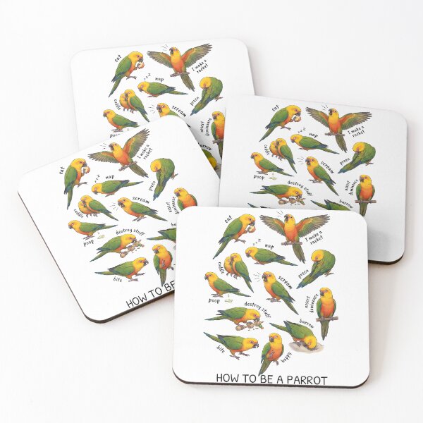 Item preview, How to be a Parrot Jenday Conure Parrot Mom Dad Lover designed and sold by TerryConnells.