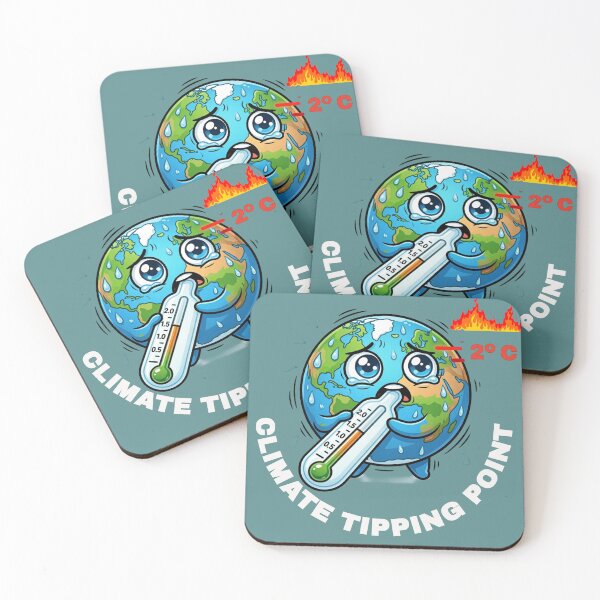Item preview, Climate Tipping Point Global Warming Art -  1.5°C (Degree Celsius) / 2°C (Degree Celsius) designed and sold by Drishya-Designs.