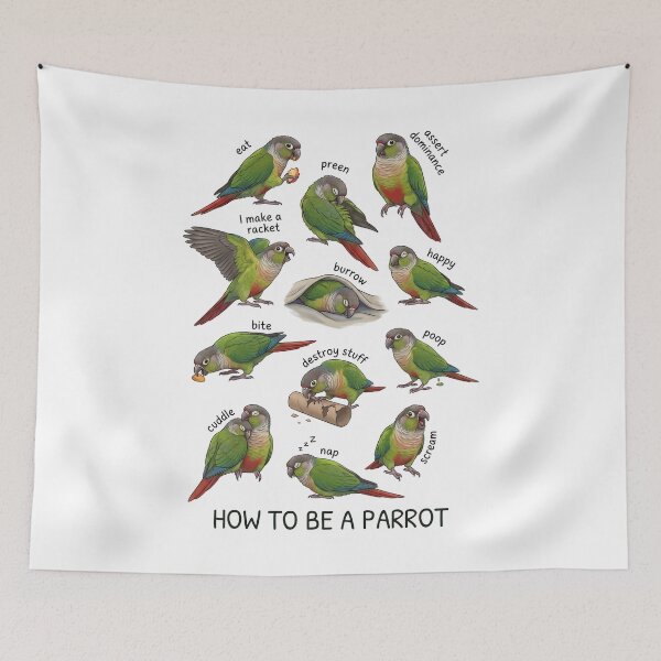 Item preview, How to be a Parrot Green Cheek Conure Parrot Mom Dad Lover designed and sold by TerryConnells.