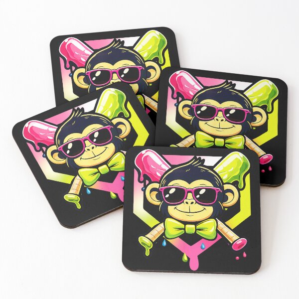 Item preview, Cool Monkey Sunglasses Neon Drip Party Style designed and sold by miaa-artistshop.