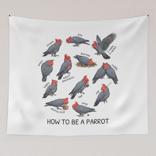 Item preview, How to be a Parrot Gang gang Cockatoo Parrot Mom Dad Lover designed and sold by TerryConnells.