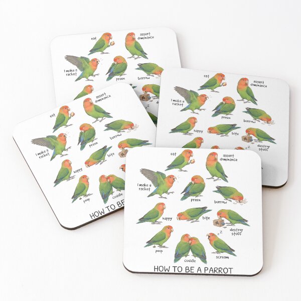 Item preview, How to be a Parrot Fischer's Lovebird Parrot Mom Dad Lover designed and sold by TerryConnells.