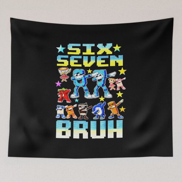 Item preview, Six Seven Bruh Pixel Meme Gamer Humor  designed and sold by gladysenglish.