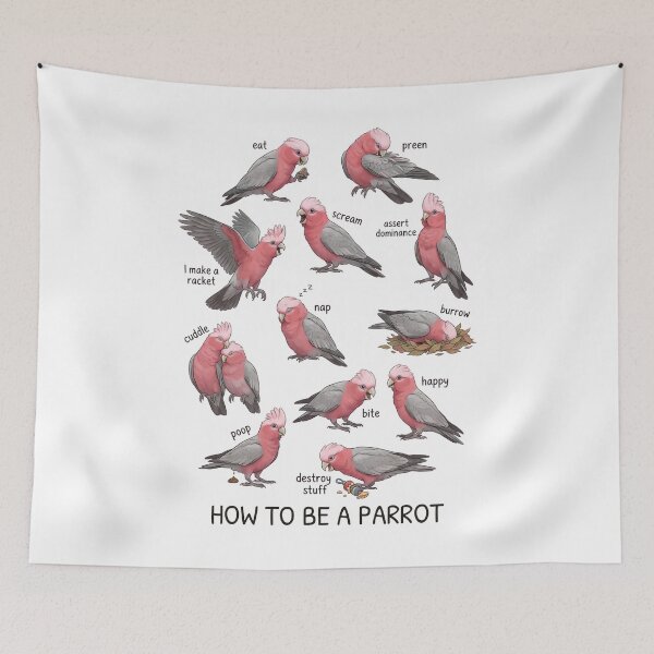 Item preview, How to be a Parrot Cockatoo Galah Parrot Mom Dad Lover designed and sold by TerryConnells.