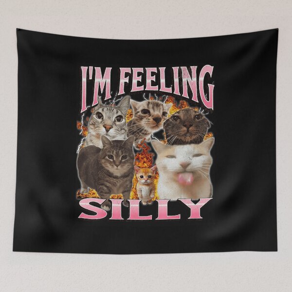 Item preview, I’m Feeling Silly Funny Cat Meme Collage designed and sold by tadmercado.