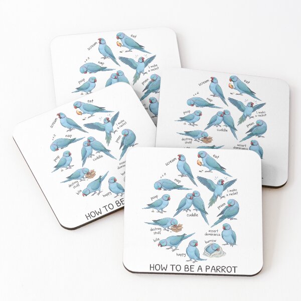 Item preview, How to be a Parrot Blue Ringneck Parakeet Parrot Mom Dad Lover designed and sold by TerryConnells.