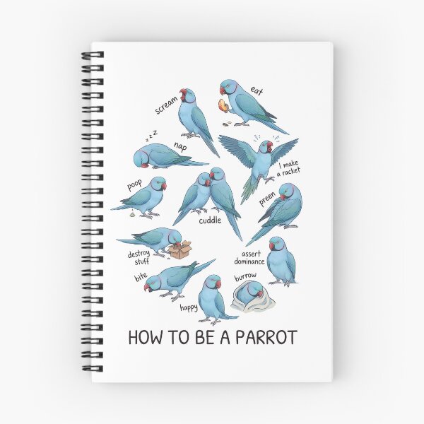 Item preview, How to be a Parrot Blue Ringneck Parakeet Parrot Mom Dad Lover designed and sold by TerryConnells.