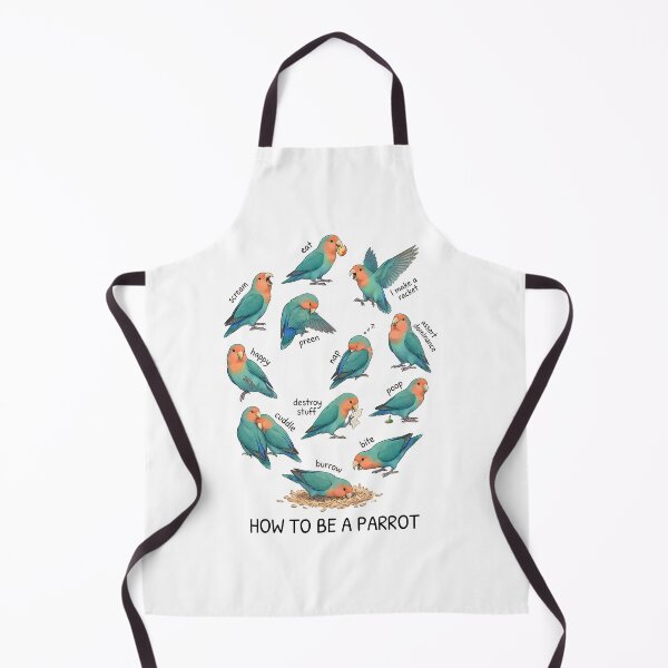 Item preview, How to be a Parrot Blue Peach Faced Lovebird Parrot Mom Dad Lover designed and sold by TerryConnells.