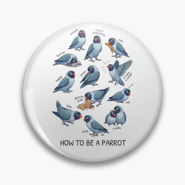 Item preview, How to be a Parrot Blue Masked Lovebird Parrot Mom Dad Lover designed and sold by TerryConnells.