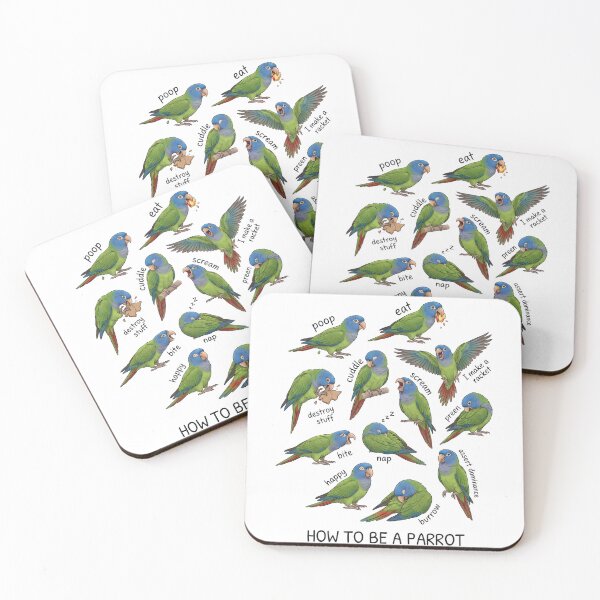 Item preview, How to be a Parrot Blue Crowned Conure Parrot Mom Dad Lover designed and sold by TerryConnells.