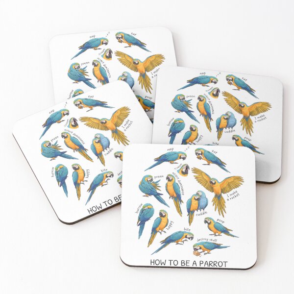 Item preview, How to be a Parrot Blue and Gold Macaw Parrot Mom Dad Lover designed and sold by TerryConnells.
