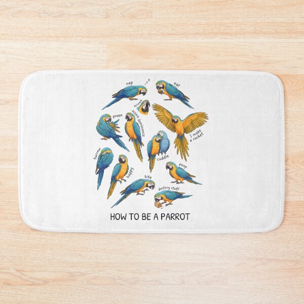 Item preview, How to be a Parrot Blue and Gold Macaw Parrot Mom Dad Lover designed and sold by TerryConnells.