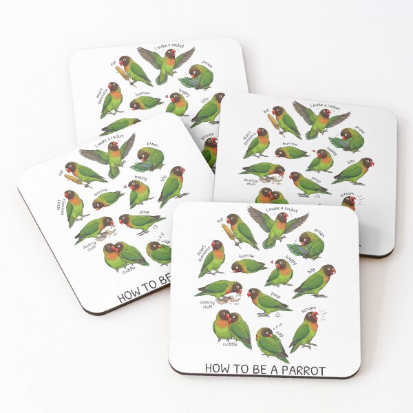 Item preview, How to be a Parrot Black cheeked Lovebird Parrot Mom Dad Lover designed and sold by TerryConnells.