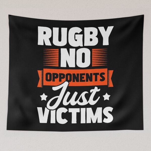 Item preview, Rugby No Opponents Just Victims Bold Rugby Quote designed and sold by GabrieSketcham.