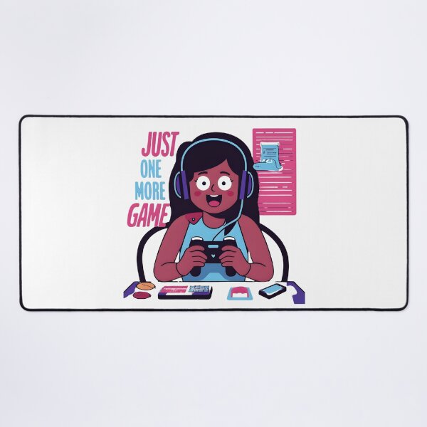Item preview, Just One More Game – Cute Gamer Girl Neon Gaming Design designed and sold by Kavya Art.
