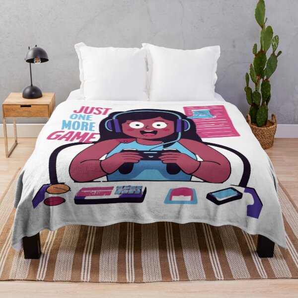 Item preview, Just One More Game – Cute Gamer Girl Neon Gaming Design designed and sold by Kavya Art.