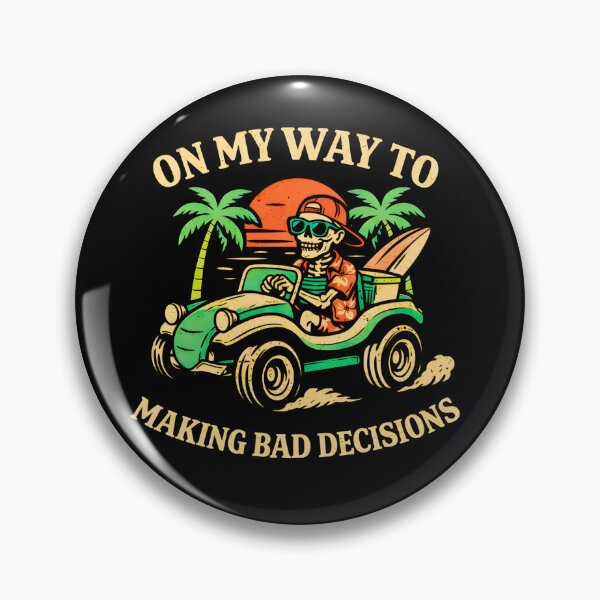 Item preview, On My Way To Making Bad Decisions Funny Vacation Skeleton designed and sold by LunaMagicStudio.