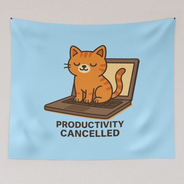 Item preview, Productivity Cancelled Cat designed and sold by Aloloco.
