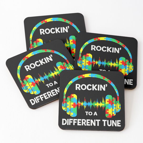 Item preview, Rockin To A Different Tune Autism Awareness Puzzle Piece Music Headphone Art designed and sold by DienesAngele.