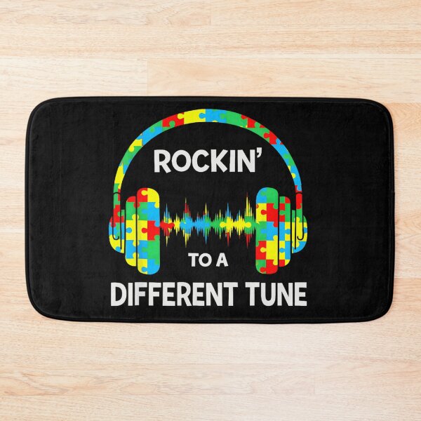 Item preview, Rockin To A Different Tune Autism Awareness Puzzle Piece Music Headphone Art designed and sold by DienesAngele.
