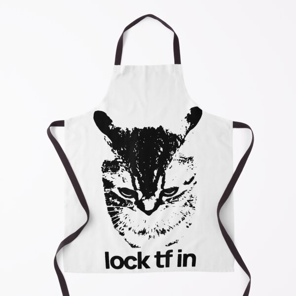 Item preview, Lock TF In Funny Focused Black Cat Silhouette Aggressive Motivation Art designed and sold by DienesAngele.