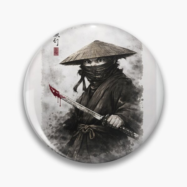Item preview, Shadow Samurai Warrior – Dark Japanese Assassin Ink Art designed and sold by disha-prints.