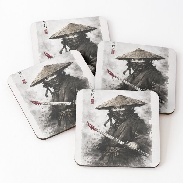 Item preview, Shadow Samurai Warrior – Dark Japanese Assassin Ink Art designed and sold by disha-prints.