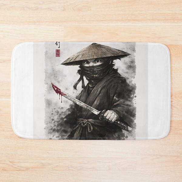 Item preview, Shadow Samurai Warrior – Dark Japanese Assassin Ink Art designed and sold by disha-prints.