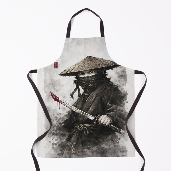 Item preview, Shadow Samurai Warrior – Dark Japanese Assassin Ink Art designed and sold by disha-prints.
