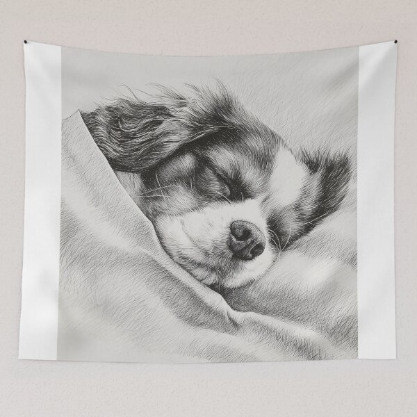 Item preview, Sleeping Cavalier King Charles Spaniel Portrait designed and sold by lautir.