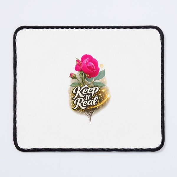 Item preview, Pink Rose image with message Keep It Real designed and sold by Babadesign48.