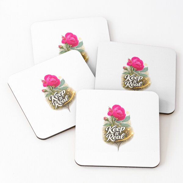 Item preview, Pink Rose image with message Keep It Real designed and sold by Babadesign48.