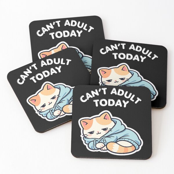 Item preview, Can’t Adult Today Introvert Cat – Antisocial Mood, Cozy Stay Home Vibe, Low Energy Cat designed and sold by Ladys-Gents.
