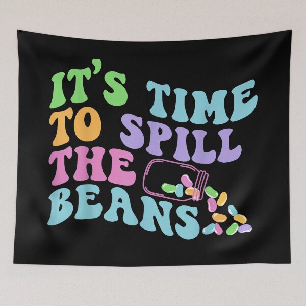 Item preview, It's Time To Spill The Beans Retro Groovy Jelly Bean Typography designed and sold by DienesAngele.