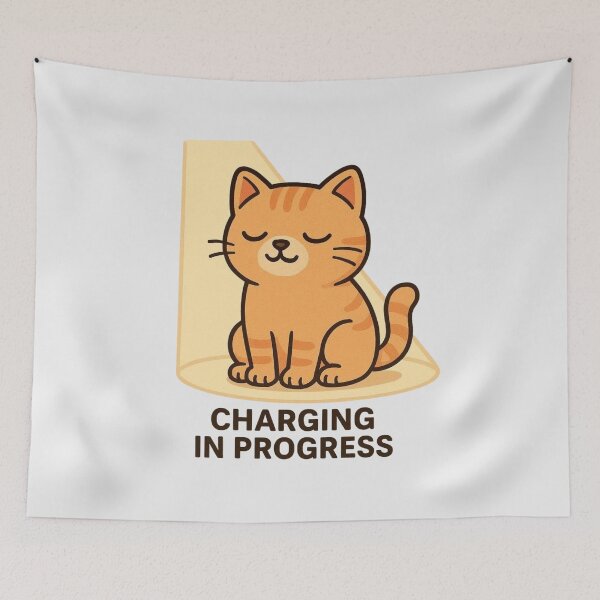 Item preview, Charging in Progress Cat designed and sold by Aloloco.